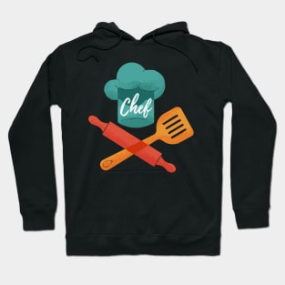 chef hat spatula and rolling Hoodie